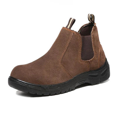 kaufen Stahlzehen Elektrische Sicherheitsschuhe Unisex Braun Leder Arbeitsschuhe rutschfest online manufacture