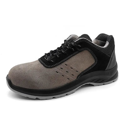 kaufen Niedriggeschnittenes Suede-Leder-Schuhe Graue Stahl-Zehen Wasserdichte S3 online manufacture