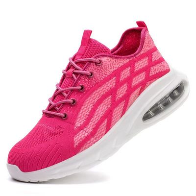 kaufen Leichtgewicht Atmung Arbeitsschuhe Schwarz / Rosa Arbeitsschuhe Frauen online manufacture