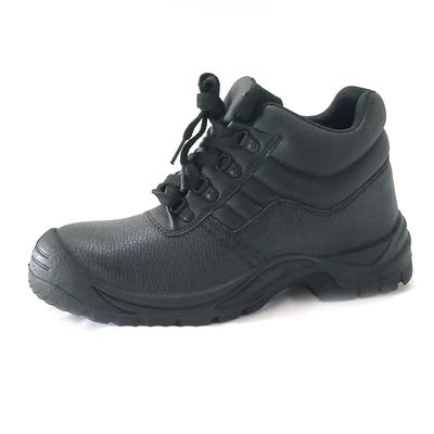 kaufen Schwarze echte Leder Schuhe Mesh Oberste Stahl Fuß Arbeitsschuhe für Männer online manufacture