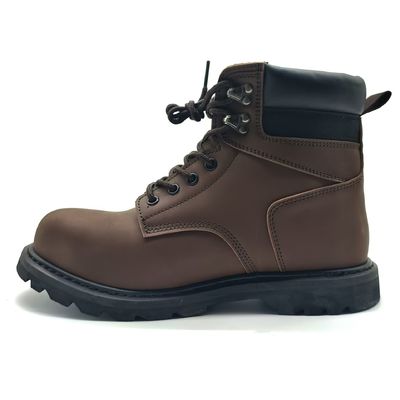 kaufen Braune echte Leder Martin Stiefel Mitteltopf Goodyear Welt Stiefel Casual online manufacture
