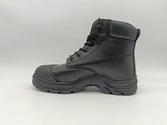 kaufen Atemberaubende Lederbrandschuhe Wasserdicht Leichtgewicht Komfortable Arbeitsschuhe Schwarz online manufacture