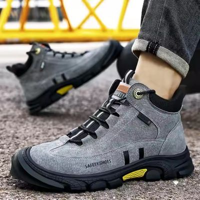 kaufen Graue Suede-Schuhe mit Kevlar-Mittensohl und rutschfeste Gummisohl online manufacture