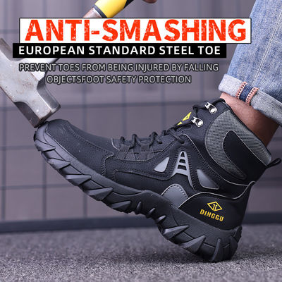 kaufen Mikrofiberleder Flying Strick Sicherheitsschuhe Kevlar Mittelsohl Stahl Fußschuhen Sicherheitsschuhe Kautschuk Arbeitsschuhe online manufacture