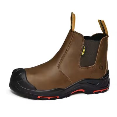 kaufen OEM Brown Genuine Leather Work Shoes Insulation Safety Shoes Kevlar Safety Boots Security Work Booots Pu+rubber Sole online manufacture