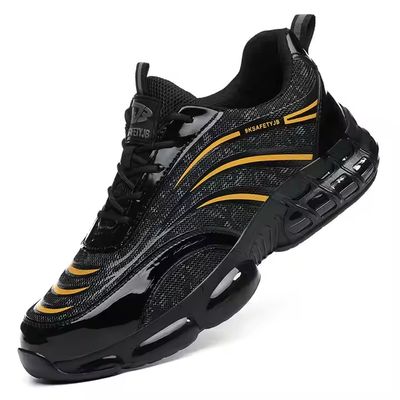kaufen Black Superfine Steel Wire Fabric Work Shoes TPU Safety Shoes Kevlar Anti-stab EVA Sole Work Shoes Comfortable Safety Shoes online manufacture