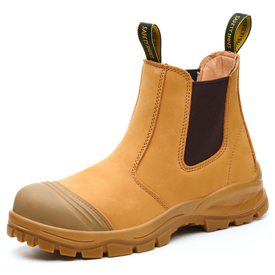 kaufen OEM Weizen Nucuck Leder Sicherheitsstiefel Stahlkappe Kevlar Sicherheitsschuhe PU Sohle Arbeitsschuhe Sicherheitsstiefel online manufacture