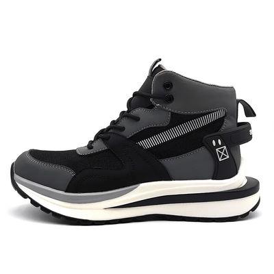 S3 Bequeme Sicherheitsschuhe Leichtgewicht Atemfähige Stahlfußschuhe Grau