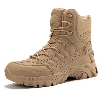 Nicht rutschfähige Kampfschuhe Langlebige Wanderschuhe Militärschuhe Gelb zur Rettung