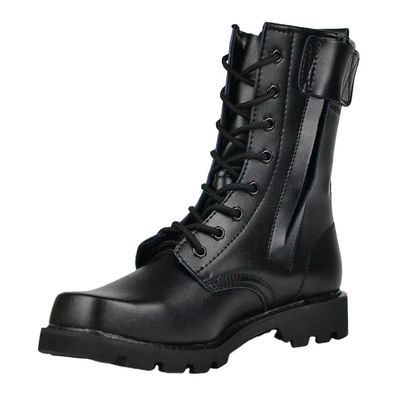 Echte Militärschuhe aus Leder, schwarz und langlebig