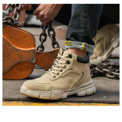 Kevlar-Schuhe mit Mittelsohl Sicherheitsschuhe aus Mikrofiberleder Arbeitsschuhe mit Stahlzehen und Gummisohl