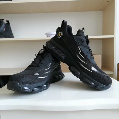 BOA Drehknopf Arbeit Schuhe Fliegende Strick Arbeit Schuhe Komfortable Sicherheitsschuhe Kevlar Mittelsohl Stahl Zeh PU Sohle