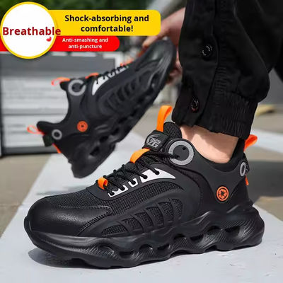 Industrielle Sicherheitsschuhe TPU+Fliegende Strick-Arbeitsschuhe EVA Sohle Kevlar Mittelsole Anti-Stich Stahlzehe Anti-Schlag Sicherheitsschuhe