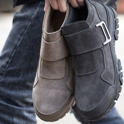 Bequeme Schweißschuhen für Männer Suede-Arbeitsschuhe Filz Knopfschweißschuhen Kevlar-Schuhe Sicherheitsschuhe Gummi-Arbeitsschuhe